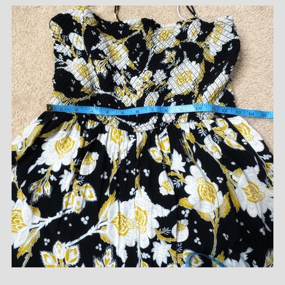 Free People Jumpsuit Little Of Your Love Floral Wide Leg Spaghetti Strap Smocked - Picture 11 of 16